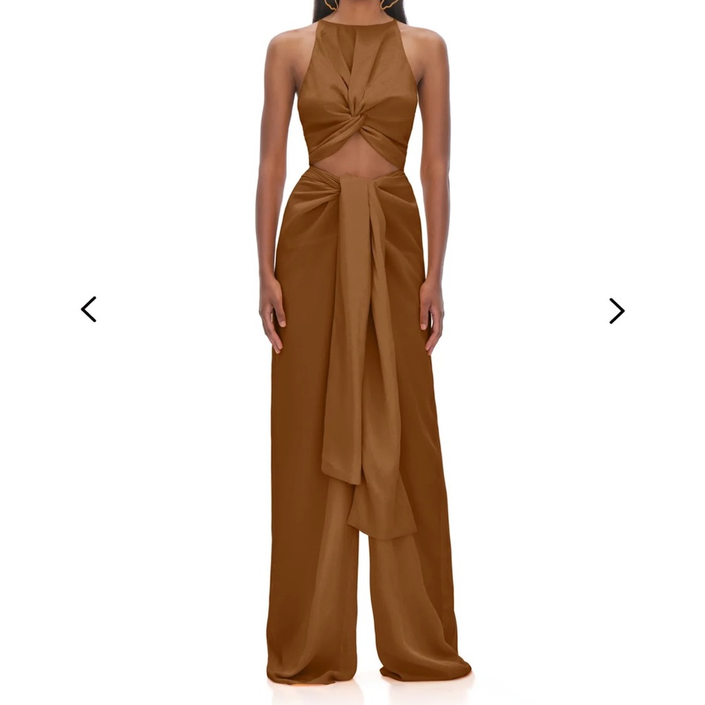 Andrea Iyamah Aminata Brass Jumpsuit size L